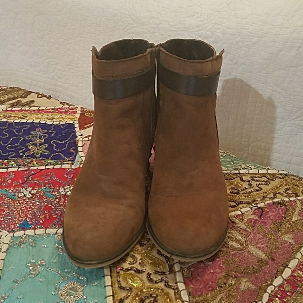Brown Suede Booties